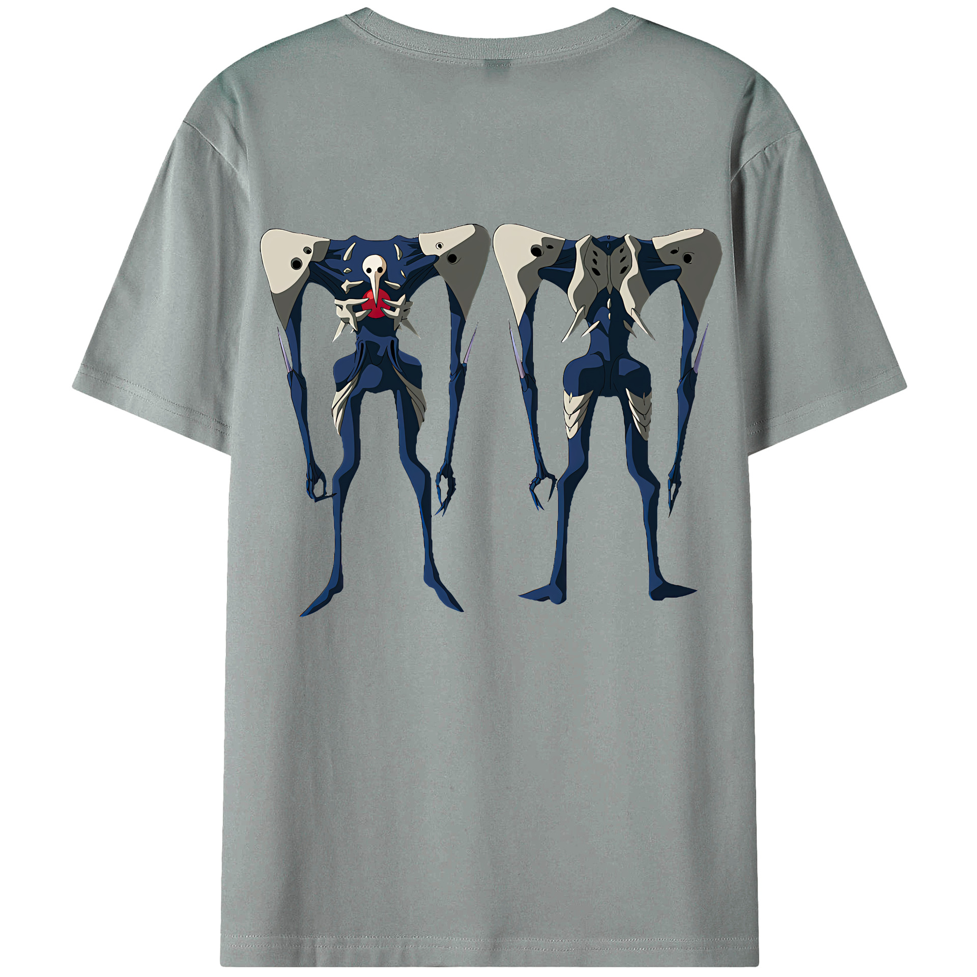 （画像用） EVA 新世紀エヴァンゲリオン 綿100％ メンズ半袖Tシャツ（バックプリント） 通気性